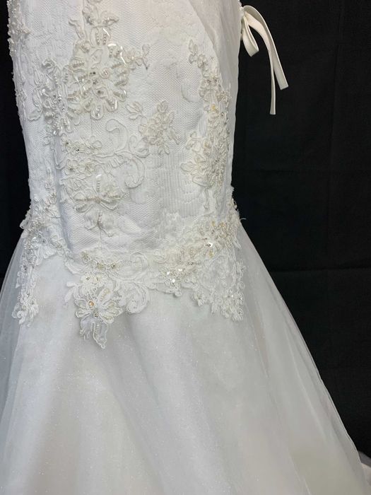 Nowa Ekskluzywna suknia ślubna z metką 38 M Syrena tren brokat syrena