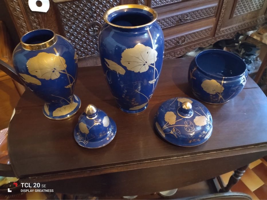 Vistoso conjunto de três peças