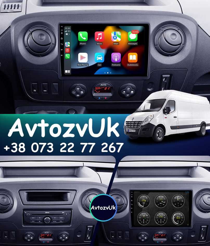 Магнитола Renault MASTER Opel MOVANO Мастер Nissan NV400 2 дин Android