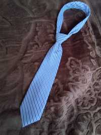 Krawat fioletowy w pasy stan idealny