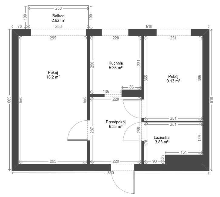 2 pokoje + osobna kuchnia, Wrzeszcz ul. Ostroroga 1