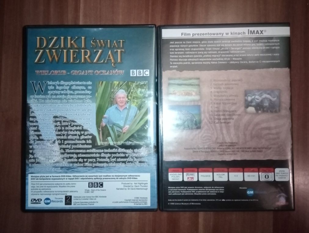 2 płyty DVD / BBC David Attenborough /Serengeti