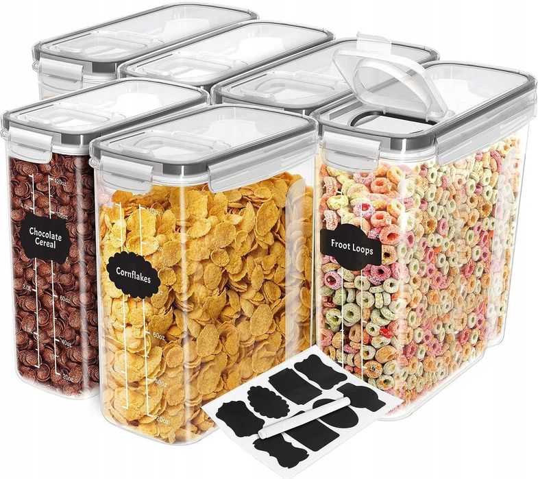Pojemnik na żywność BOX, szczelny, na soki, sypkie + pisak i miarka