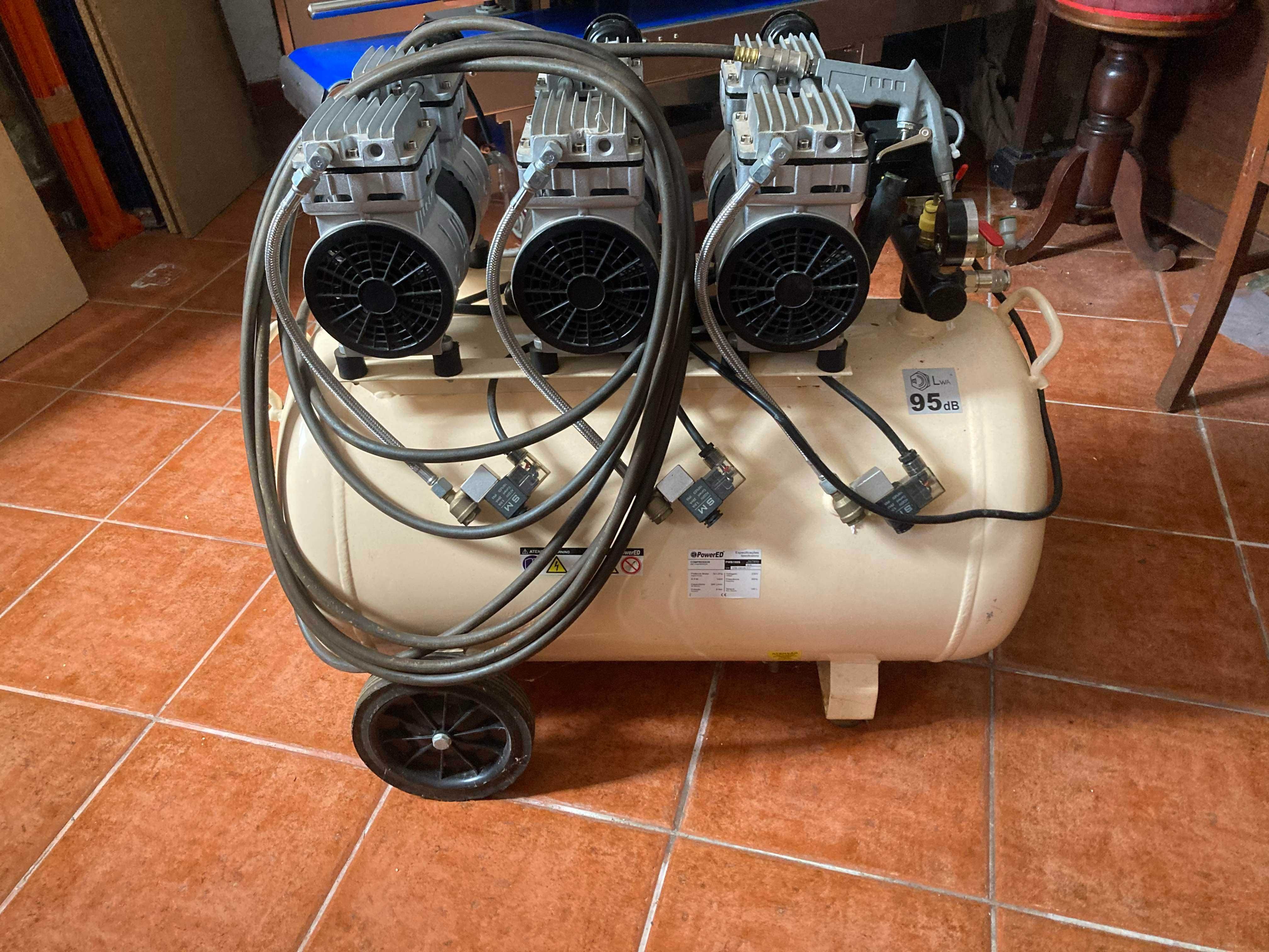 Compressor Silencioso 8 Bar Power ED PWB100S - 100 Lts