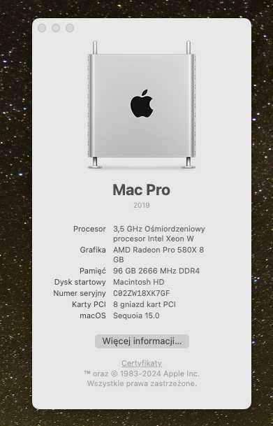 Mac Pro 2019 96GB RAM 6TB