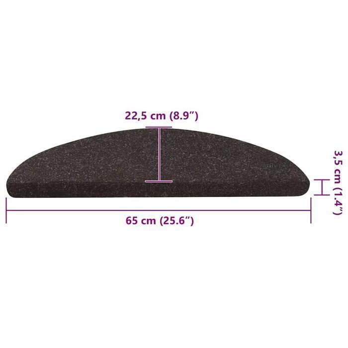 Vidaxl Maty Na Schody Samoprzylepne 20 Szt. Czarne 65X22,5X3,5 Cm