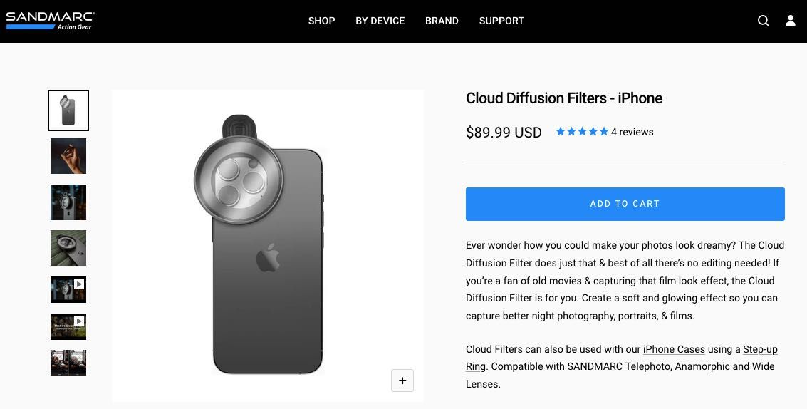Cloud Diffusion Filters - iPhone