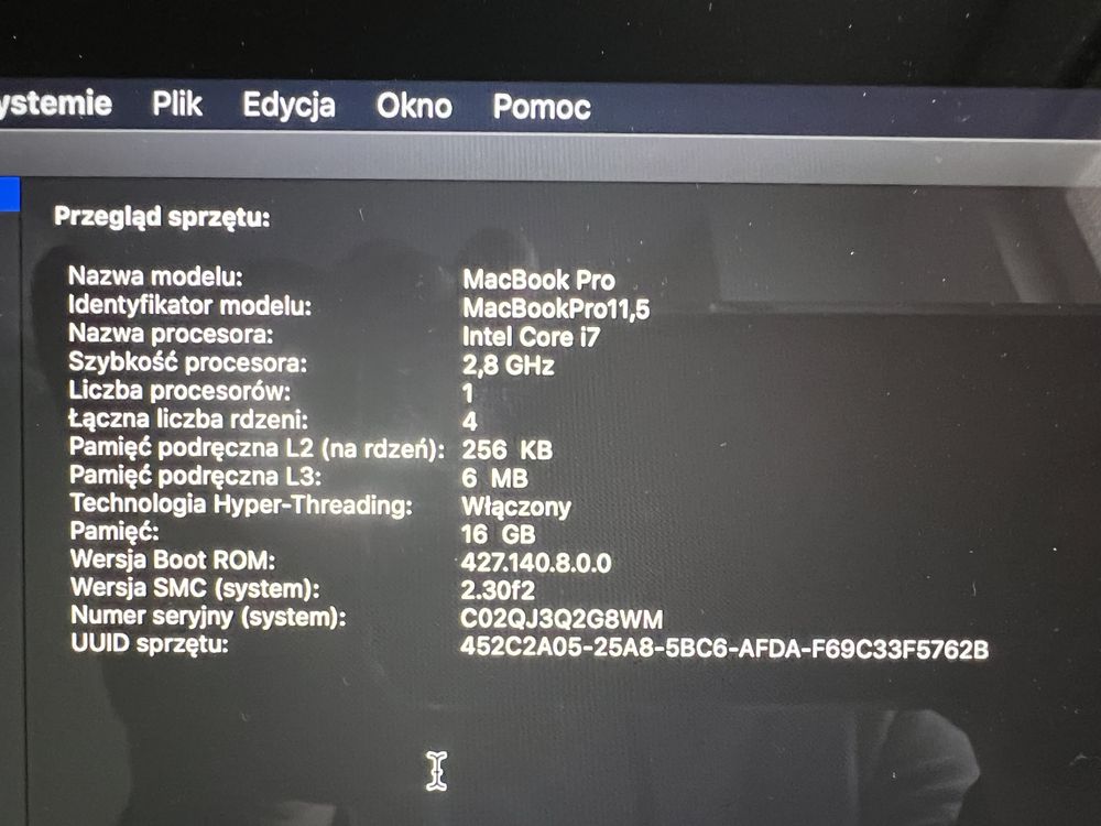 Macbook pro 15 mid 2015 16GB 512SSD Radeon R9 nowa bateria