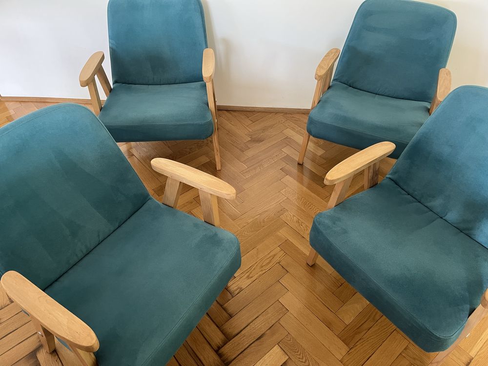 Fotele Chierowski 366 4 sztuki, po renowacji, używane