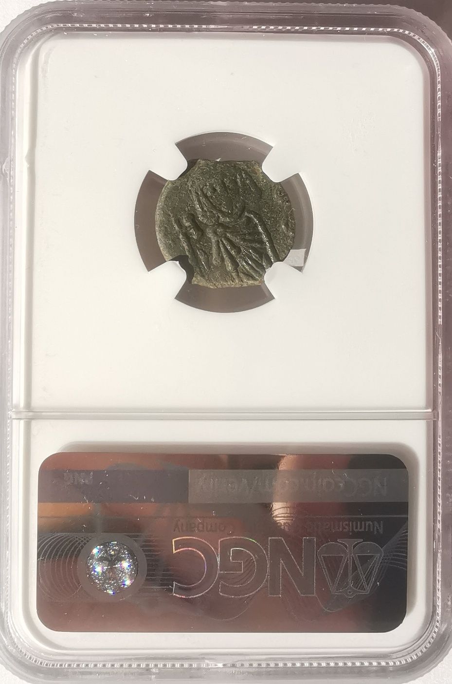 Moneta Follis - Konstantyn V & Leon III/IV - Ikonoklazm - grading NGC