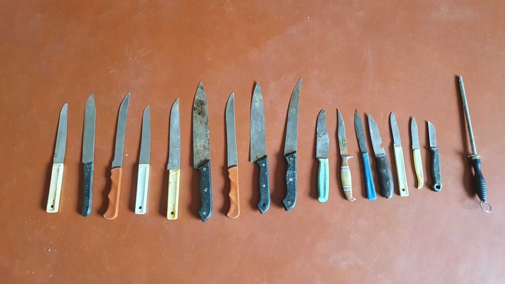 Комплект б/ушных ржавых ножей