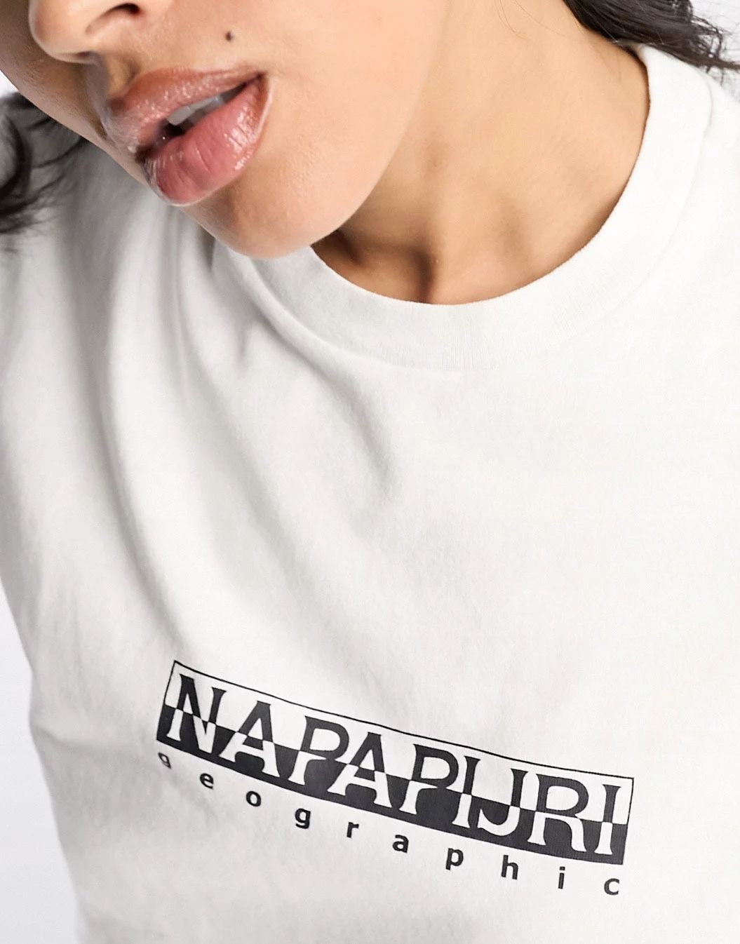 Napapijri 36 S Biały T-Shirt Z Nadrukiem R9425