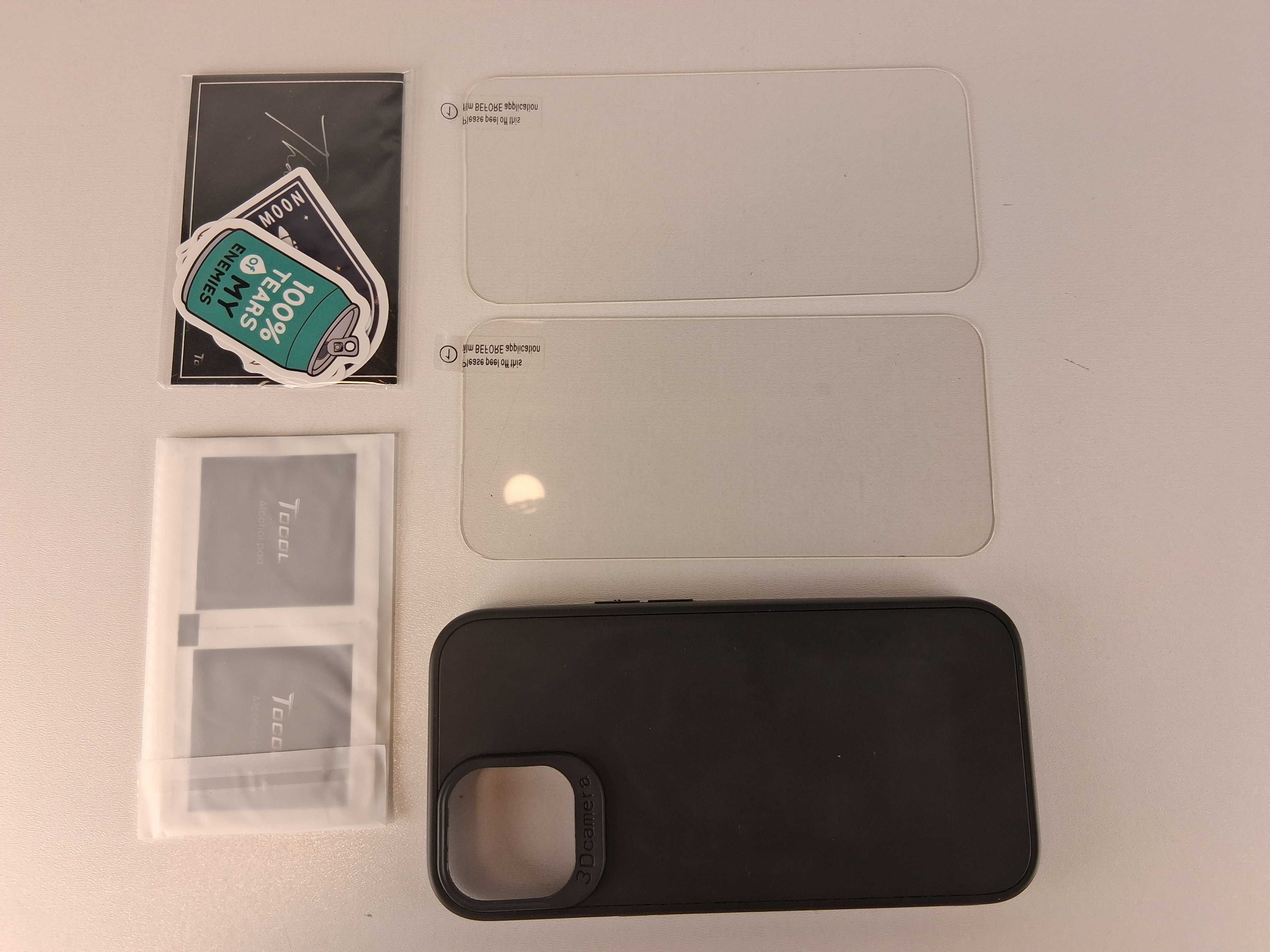 Y129 Zestaw Ochronny Tocol do iPhone 15 Szkło Hartowane Etui Nowy