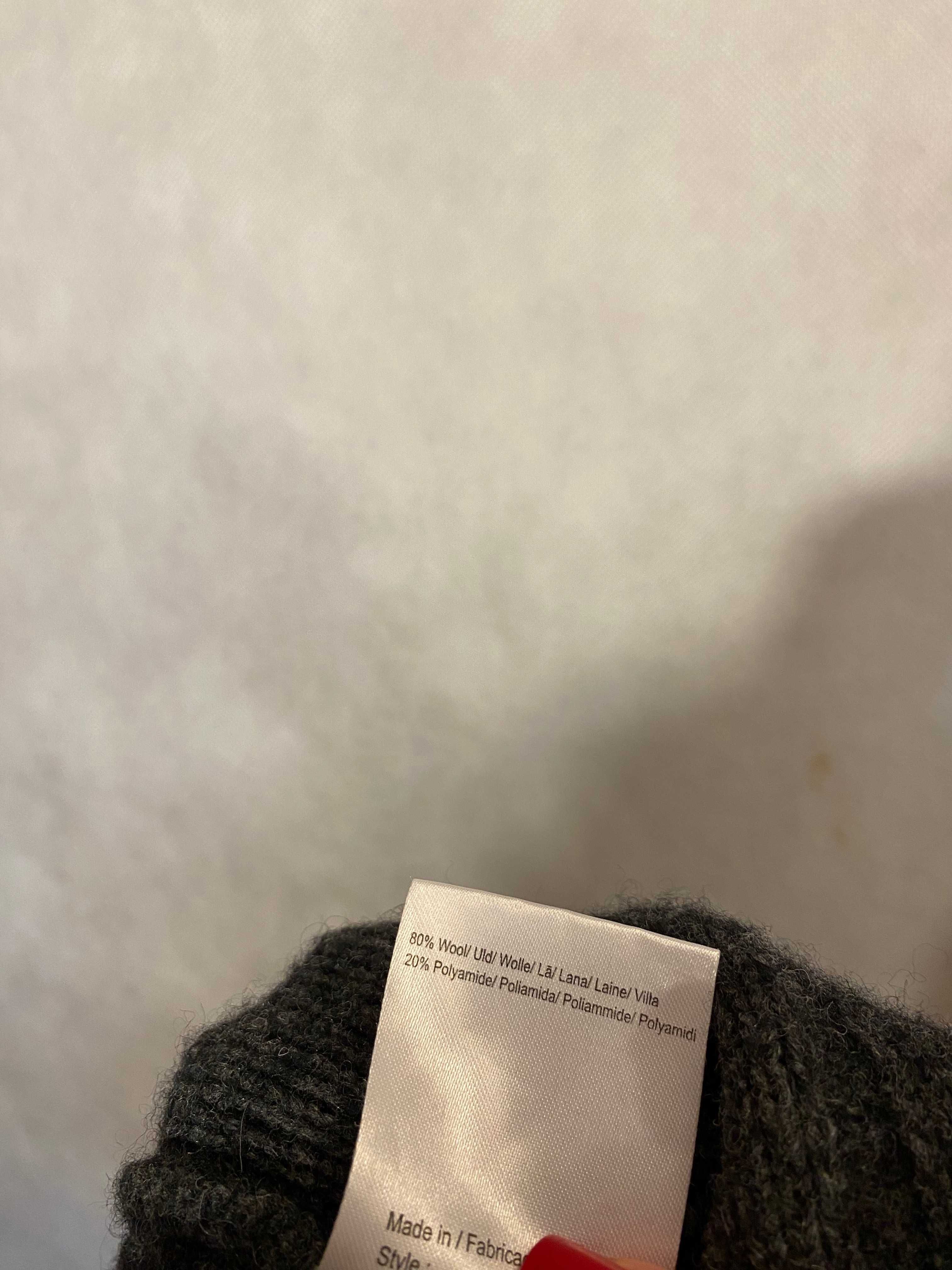 Kardigan sweter damski szary na guziki długi wełna Noa Noa 42 XL L