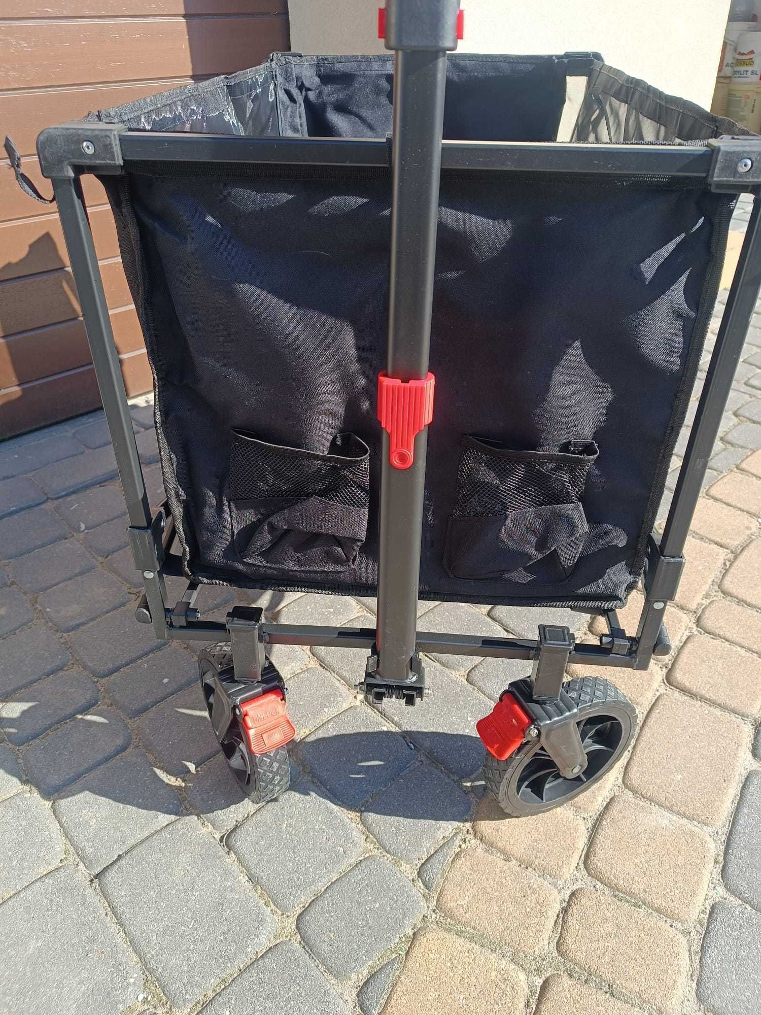Wózek transportowy ryby, plaża, dziecko, ogród, działka. Składany