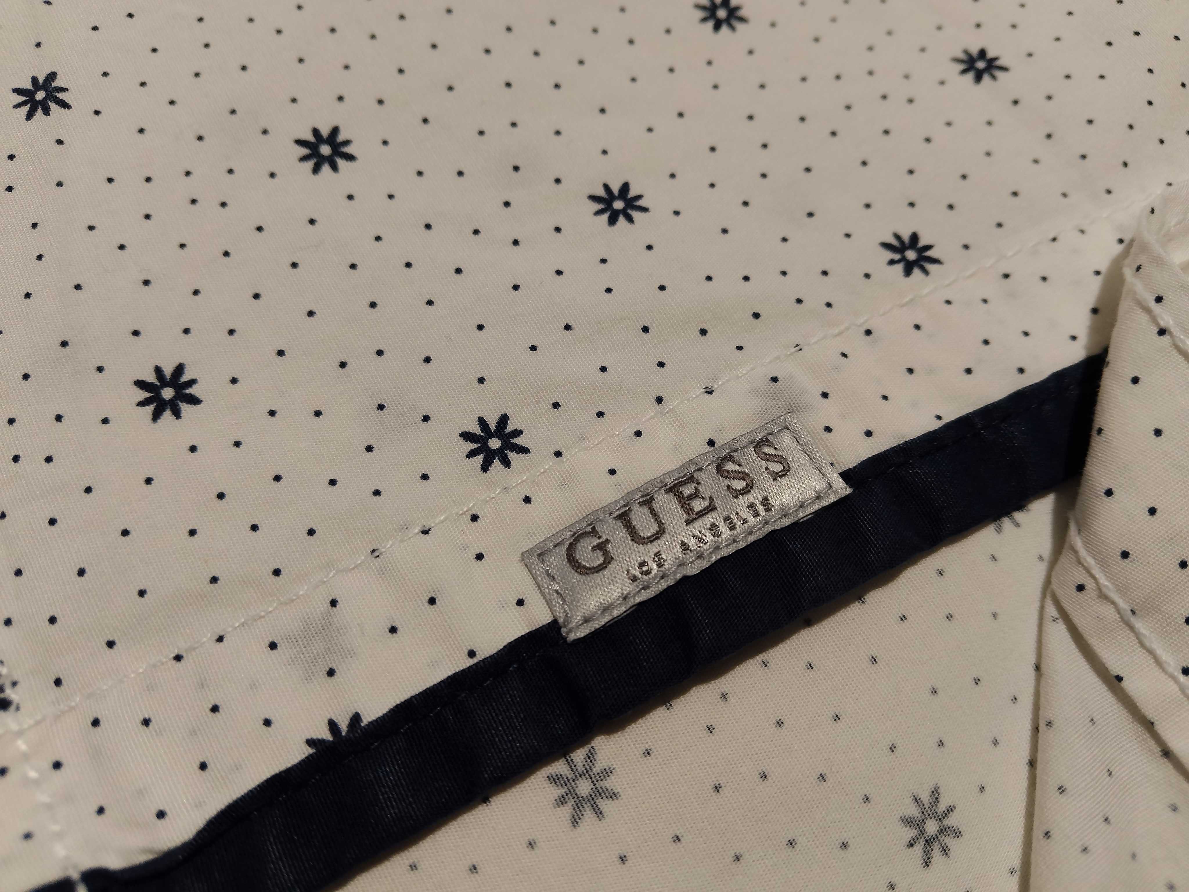 GUESS - NOWA! z LOGO Koszula Męska krótki rękaw rozmiar M