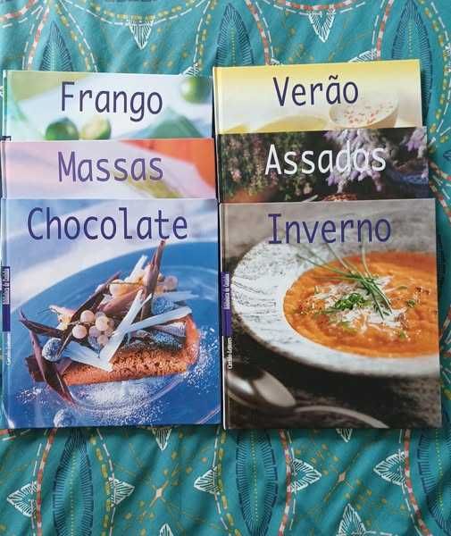 6  livros da coleção Biblioteca de Cozinha, do Circulo de Leitores
