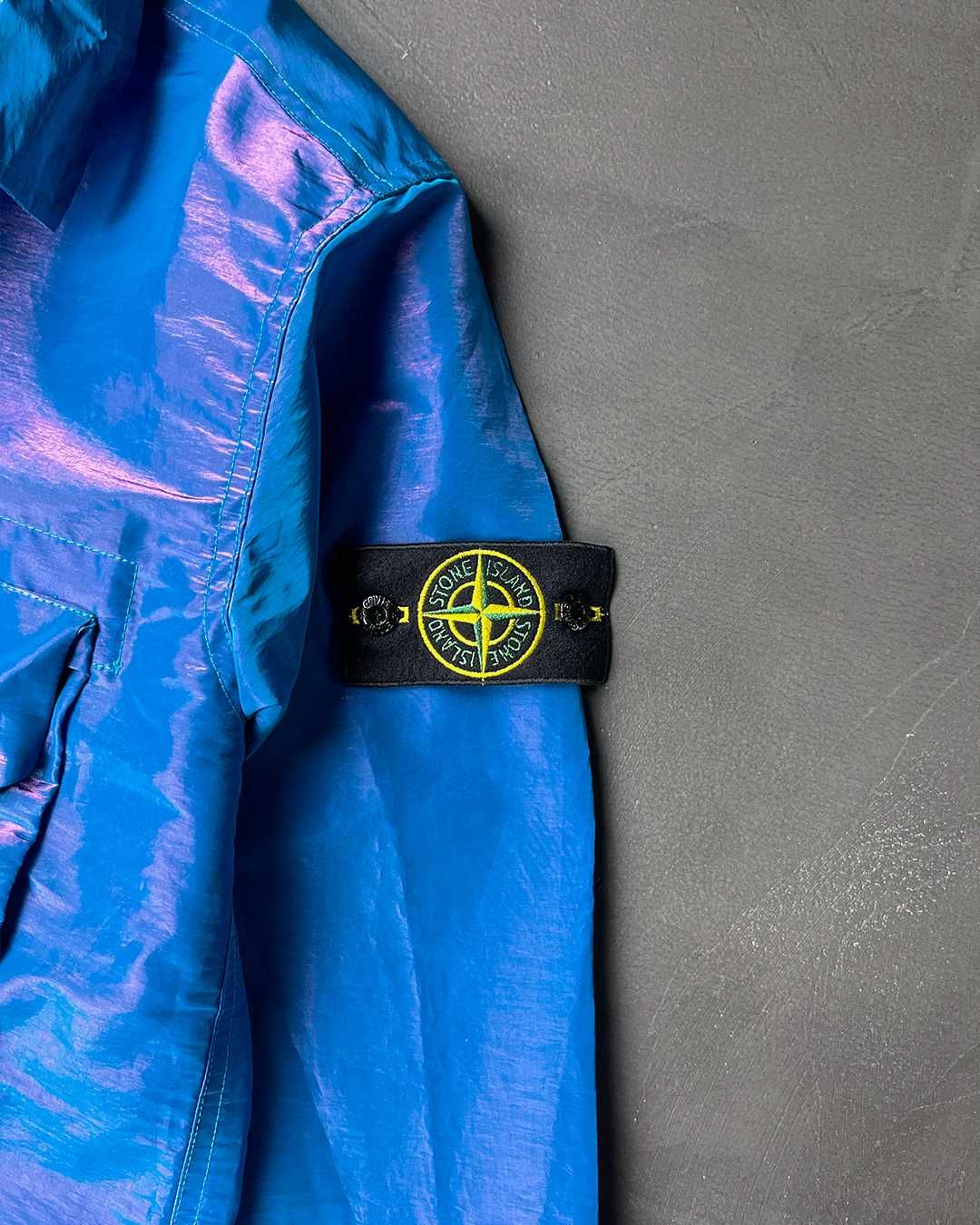 Сорочка Stone Island 10245 NYLON METAL Colour Weft Blue