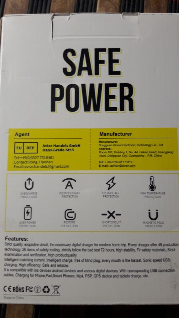 Power bank , safe power