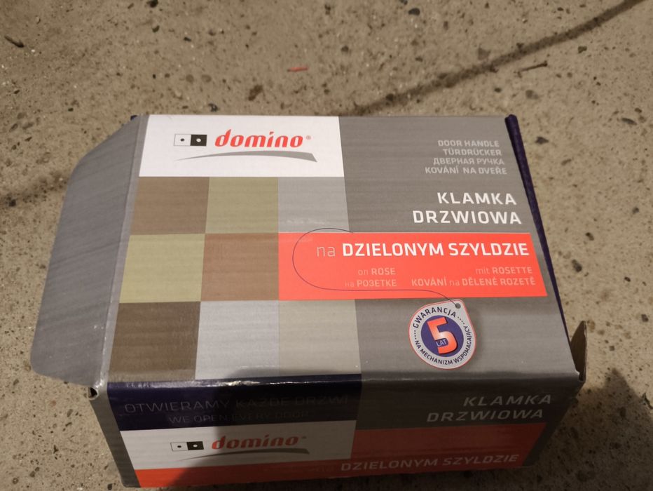 Nowa Klamka Drzwiowa Domino Jaro QR MY/M9 Chrom Nikiel