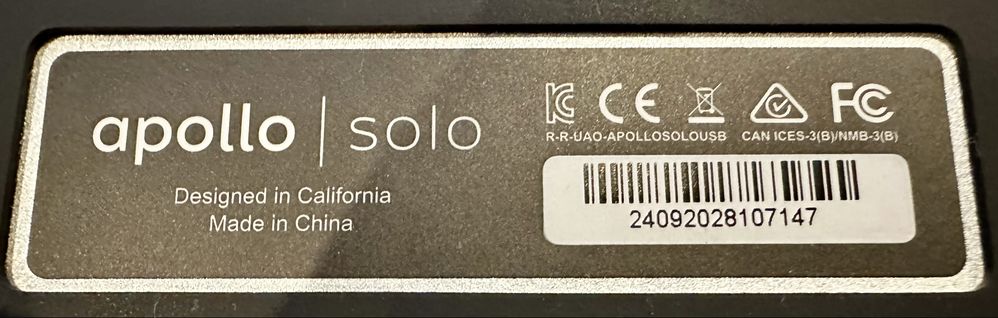 Nowy Interface Apollo Solo USB Heritage Edition Gwarancja Windows