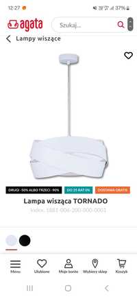 Lampa sufitowa Tornado biała stan idealny