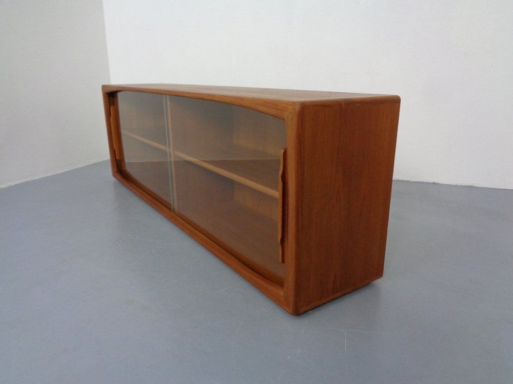 Witryna tekowa,biblioteczka ścienna,Dyrlund,Dania lata 70,mid-century
