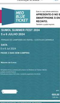 Vendo 2 bilhetes Sumol Summer Fest’24