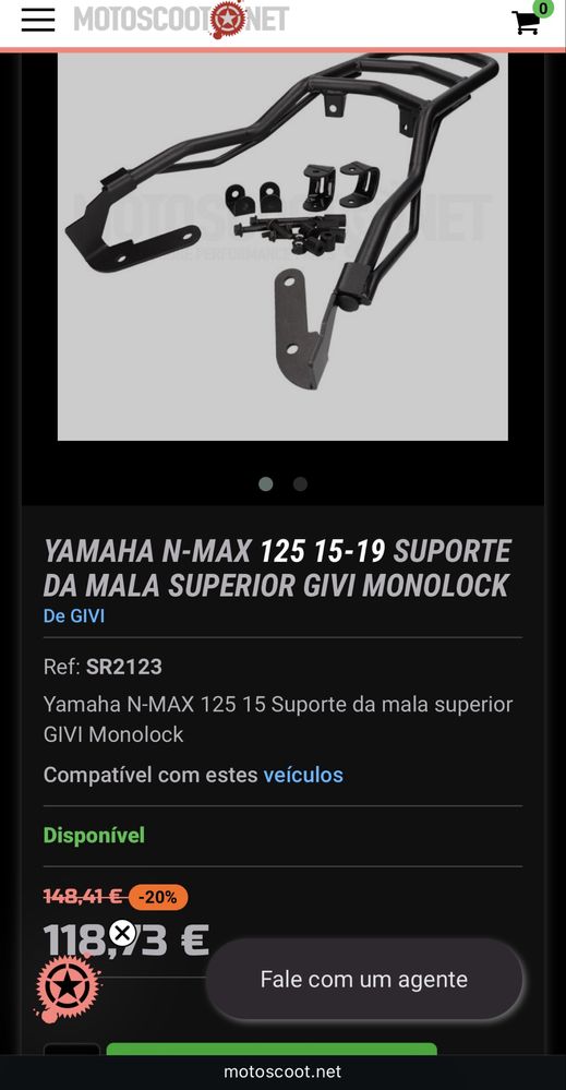 Suporte bagageiro N Max