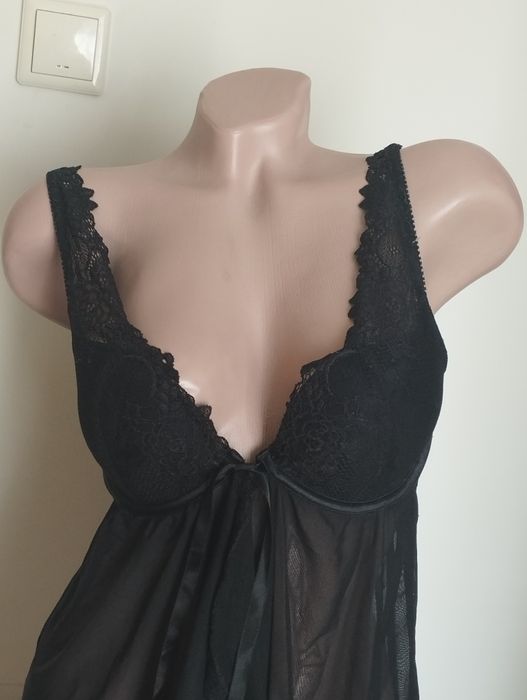 Новий пеньюар чорний 80В пушап