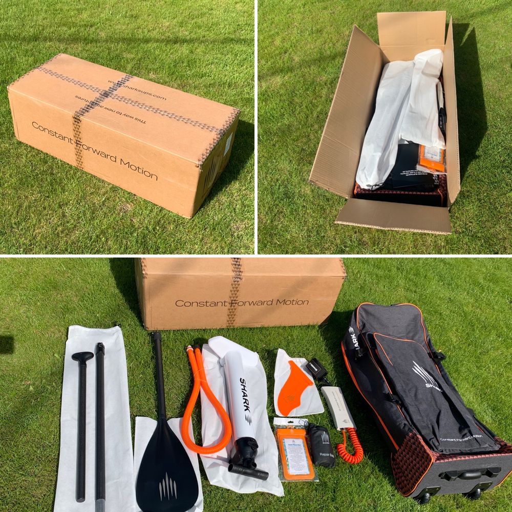 NOWA 2024r deska SUP 12,6x32x6  TOURING wiosło carbon 25PSI SHARK