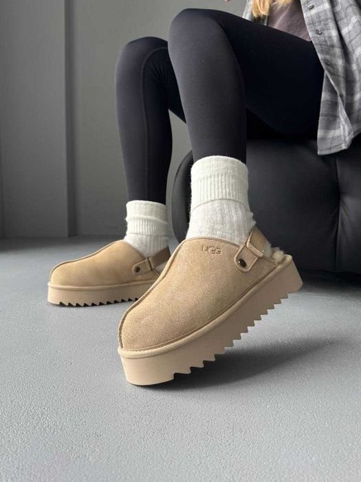 Жіночі зимові уггі UGG Lo Lowmel Sneaker Cream (бежеві) ugg-0122