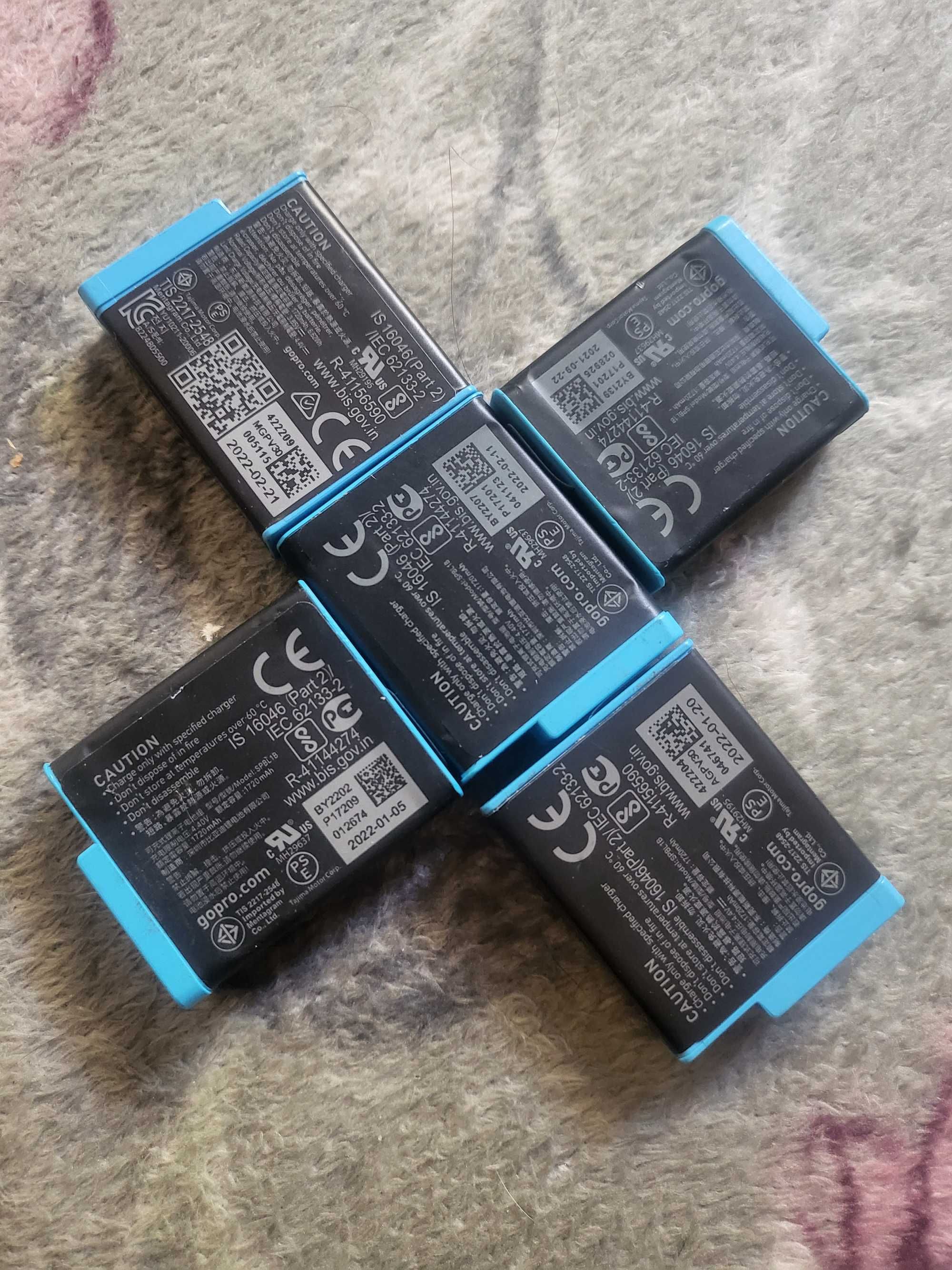 oryginal sprawne  batery SPBL1B pas ują do GoPro HERO 9,10,11,12 2szt
