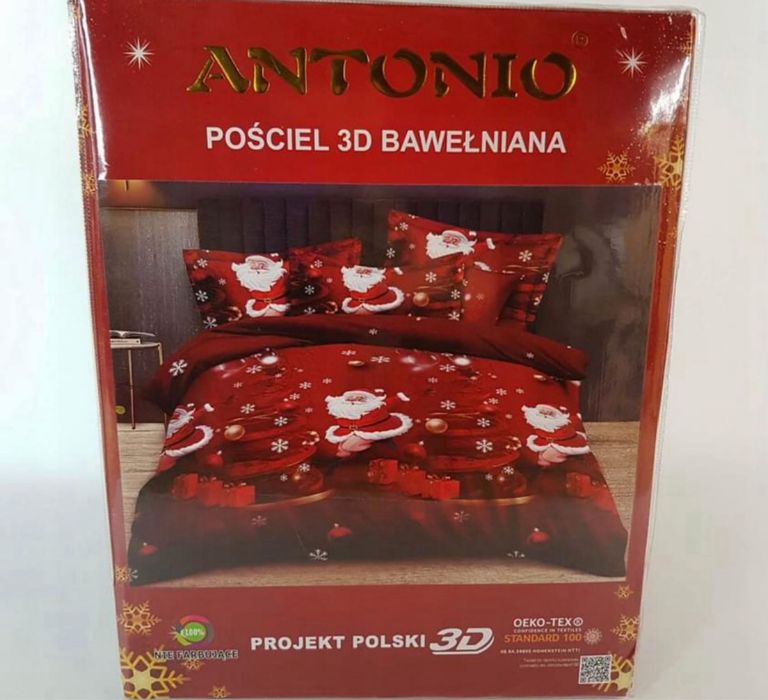 POŚCIEL ŚWIĄTECZNA komplet 3 częściowy 160x200 cm lub 200x220 cm