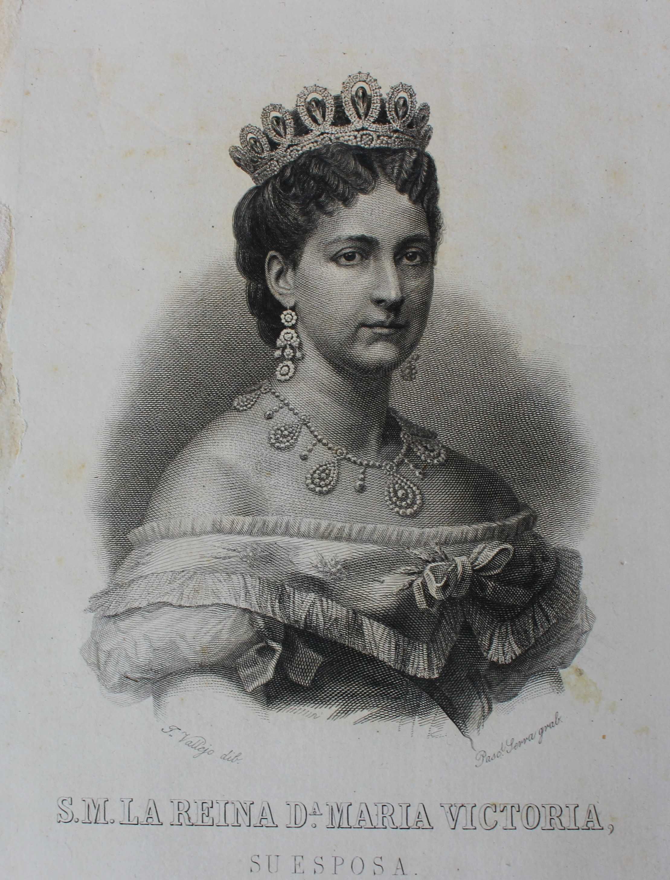 ESPANHA REI AMADEO I E ESPOSA RAINHA D. MARIA VICTORIA