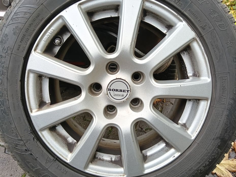 Koła alufelgi 5x112 Audi opony zimowe 225/55/16