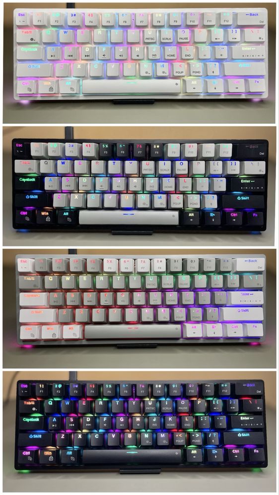 Ігрова Механічна Клавіатура AULA F3261 з Підсвіткою Клавіш RGB 60%