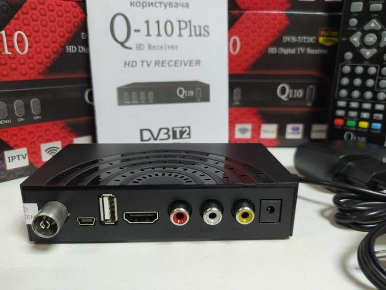 Тюнер DVD-T2 DVB-C приставка Т2 приемник Q-Sat Q-110 Plus YouTube IPTV