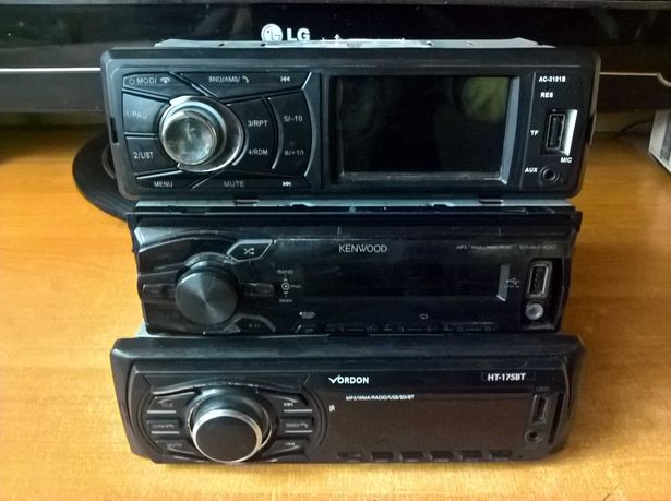 3 Radia Samochodowe Kenwood KMM-100RY,ORDON HT-175BT. ROHS Sprawne