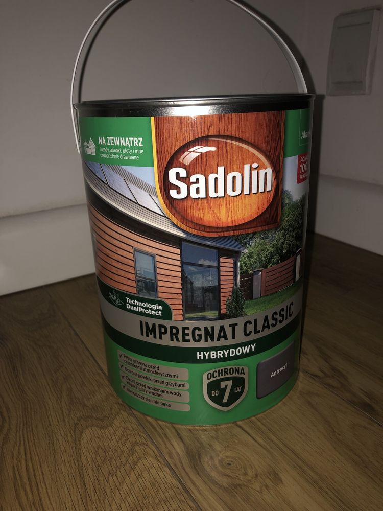 Sadolin classic impregnat hybrydowy 4,5l ANTRACYT, DĄB JASNY