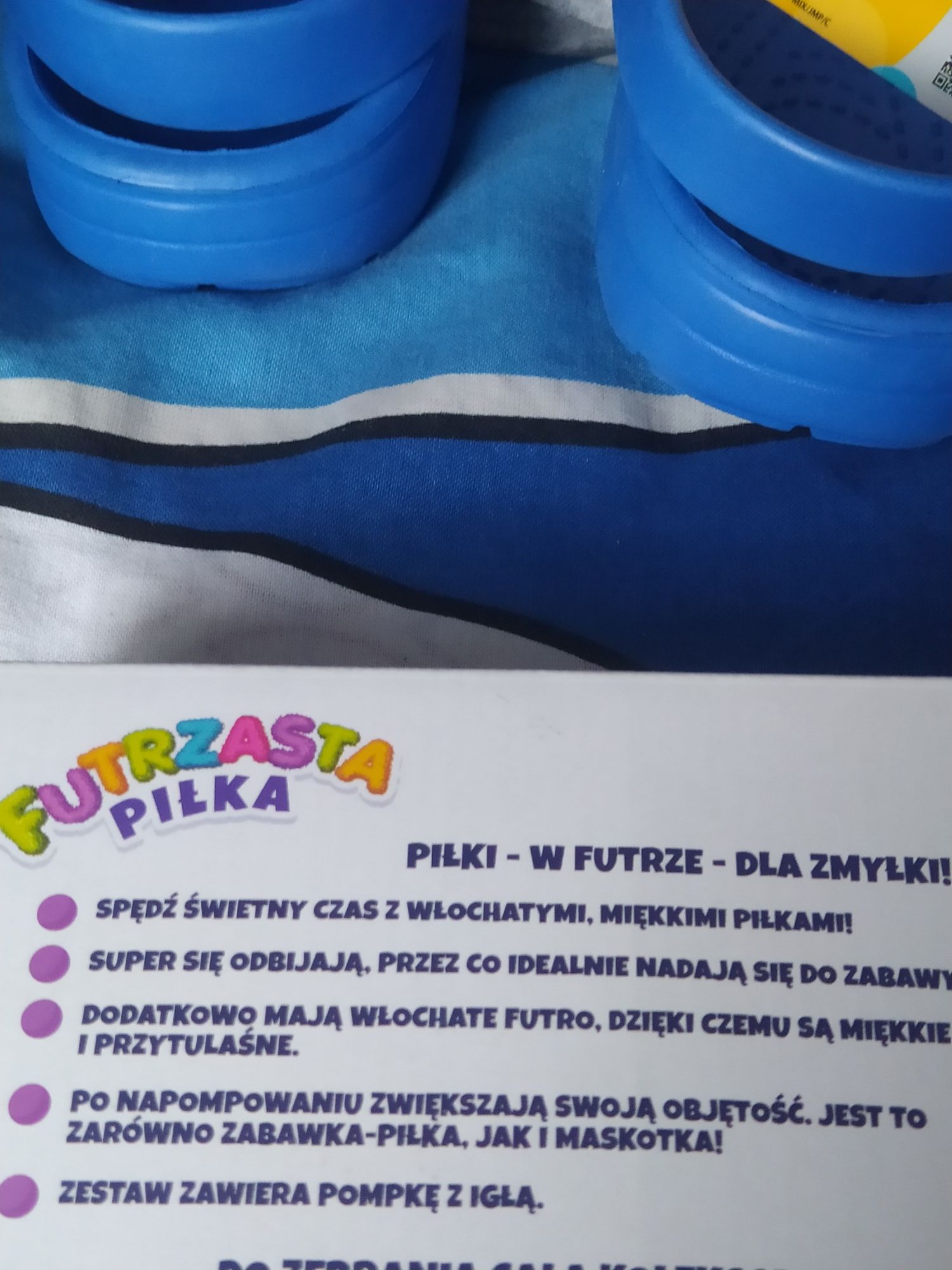 Piłka futrzasta gumowa