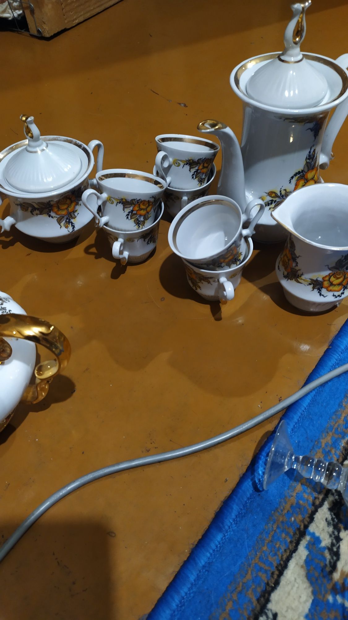 Кофейный сервиз Барановка, хрусталь,чайный сервиз