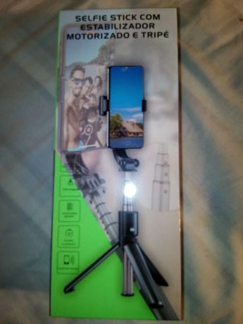 Selfie sitck com estabilizador motorizado e tripe novo em caixa 15€