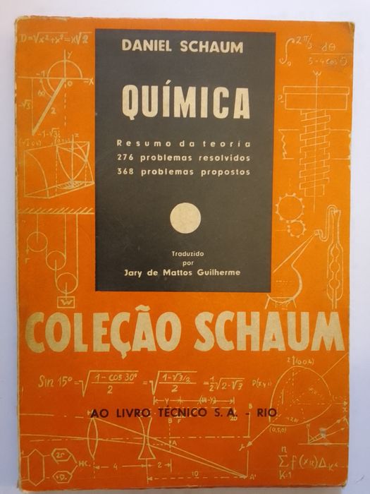 Química, livros de estudo antigos.