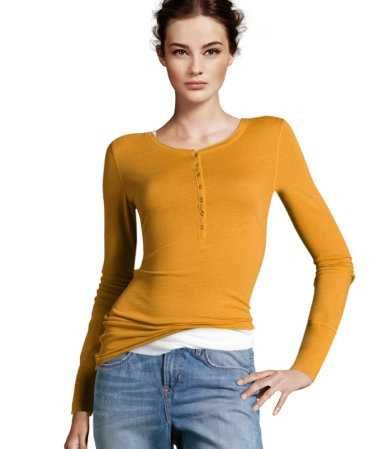 Жіночий лонг лонгслів гірчичний на кнопках H&M розмір S Женский лонг