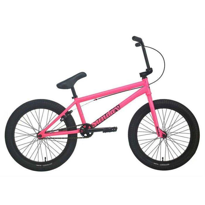 Rower BMX drift bike na skate park Sunday Scout 20″ 20 różowy pink