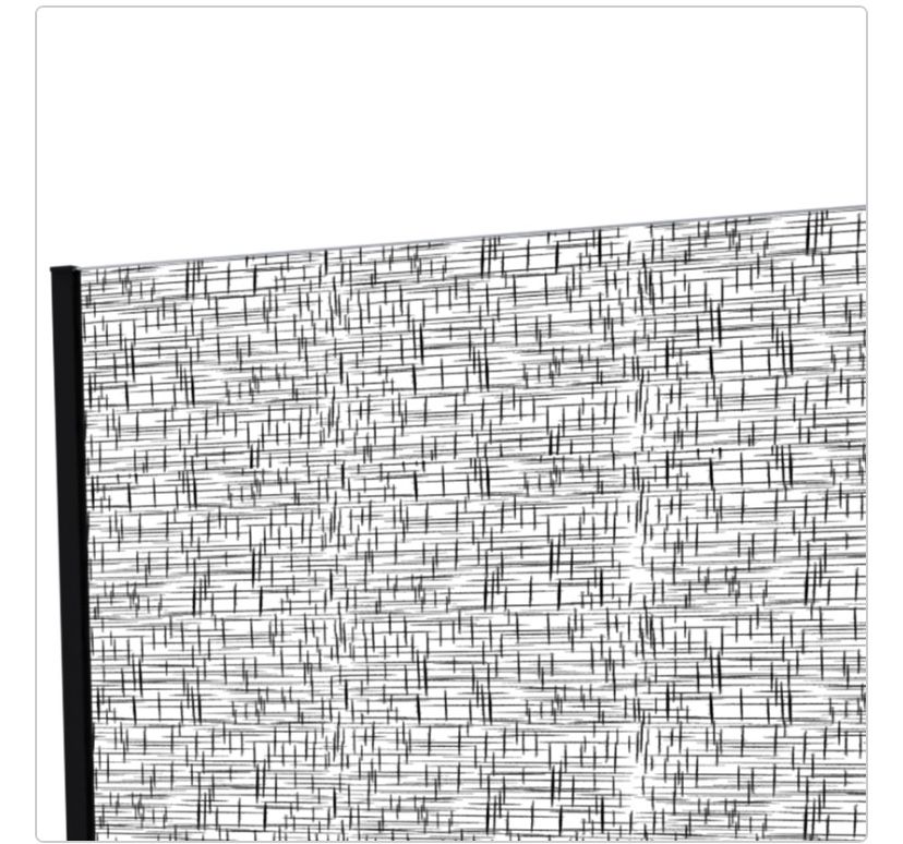 Kabina Walk in Wallneo ze wzorem przezroczysta czarna Black Lines nowa