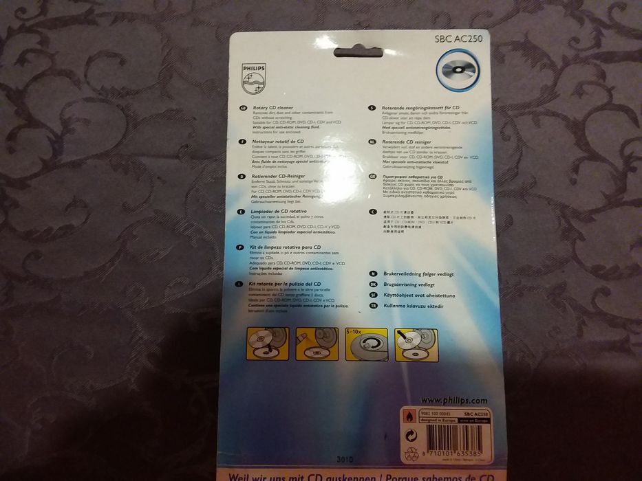 Kit de limpeza rotativo PHILIPS, para cd.