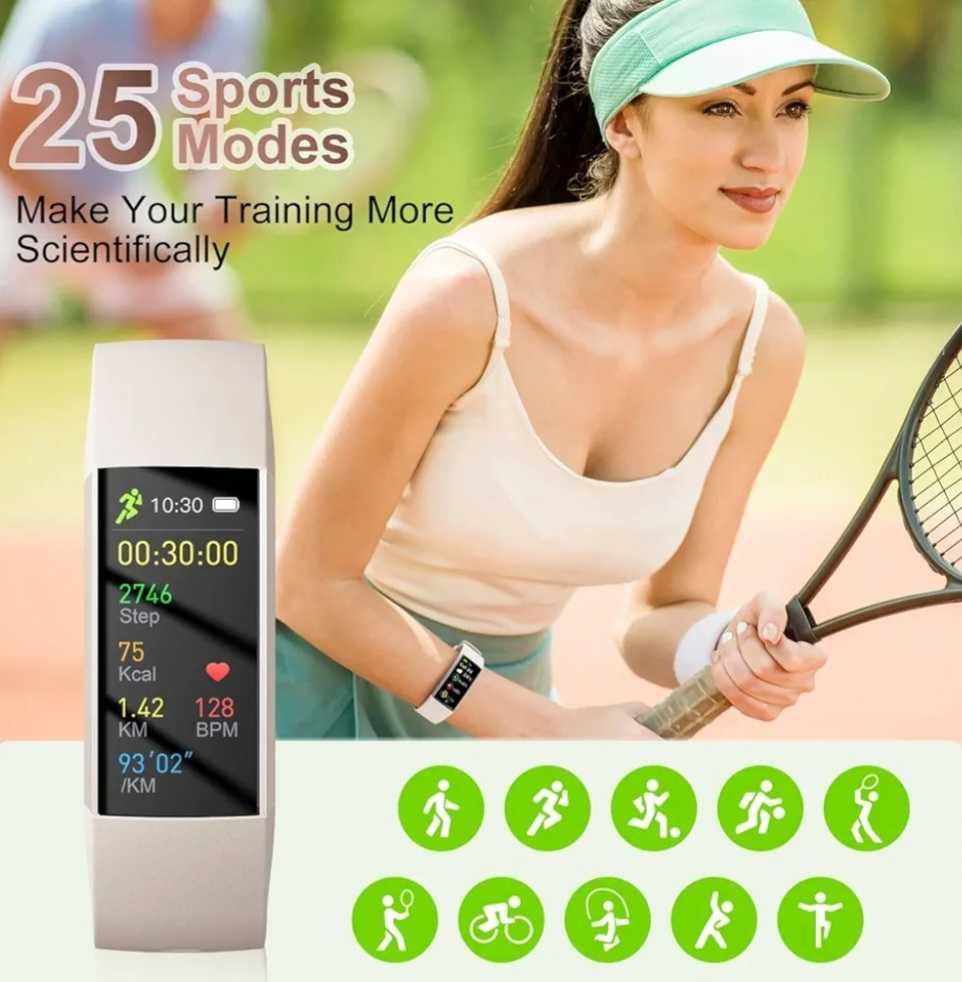LAMA C80 Activity Tracker Fitness Smartwatch Powiadomienia Monit Tętna