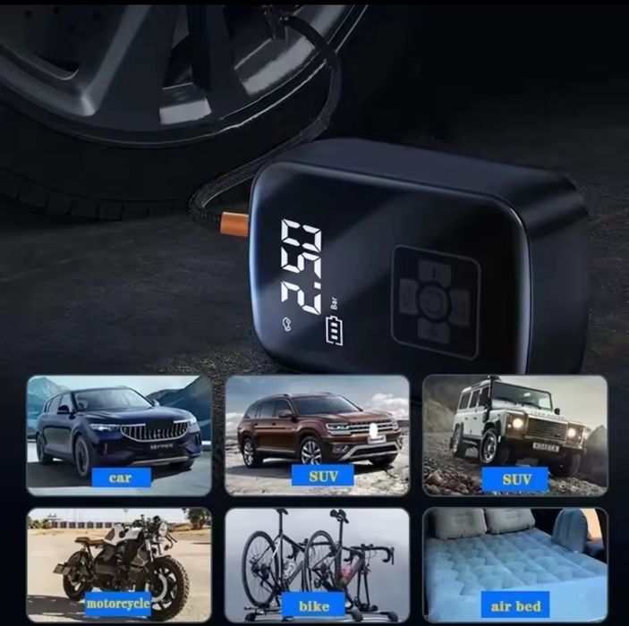 Kompresor przenośny akumulatorowy mocny 10 bar